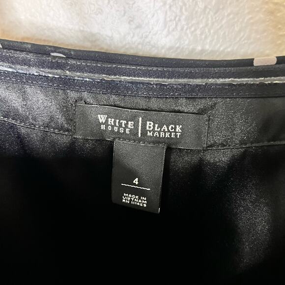 WHBM Black and White Polka Dot Ruffle Mini Dress Size 4 - Picture 4 of 5